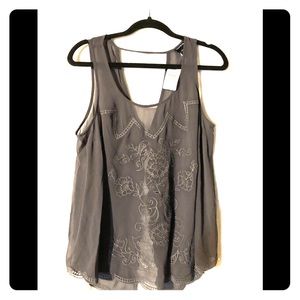 See through open back blouse